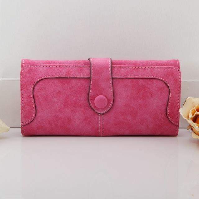 Exclusive Women Wallets New Winter Fashion Trends Pumping Frosted Multi-card Position Two Fold Wallet Lady Ms. Long Purse Card