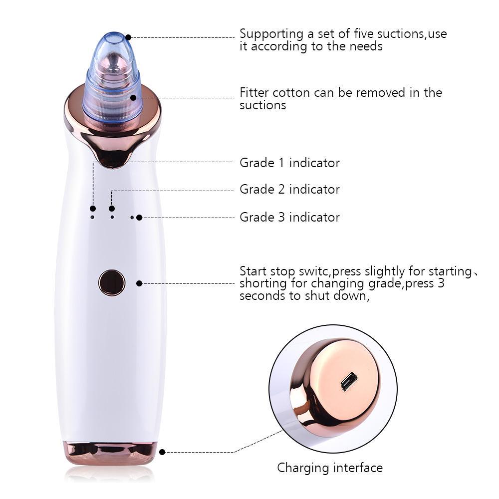 Blackhead Remover Pore Vacuum Suction Tool Acne Extractor