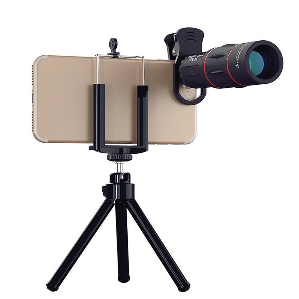 18X Zoom Telescope Mobile Lens with Tripod Clip For iPhone and Samsung Android - 1000m 3280ft