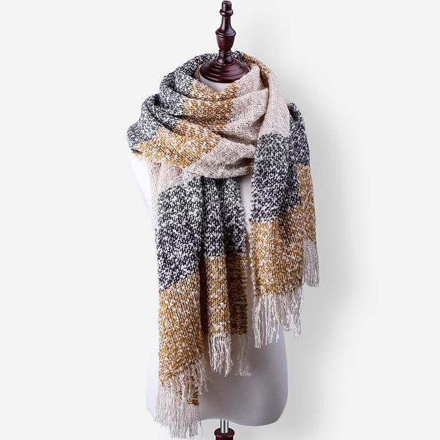 Warm Plaid Soft Winter Scarf