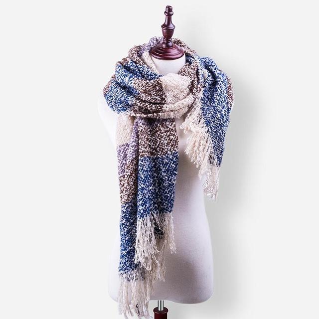 Warm Plaid Soft Winter Scarf