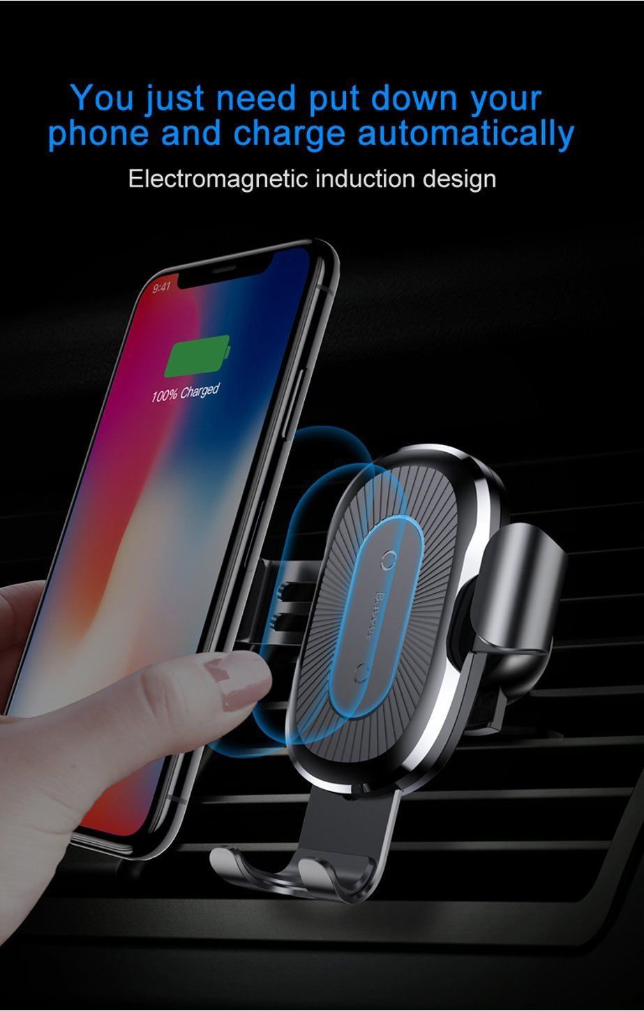 2-IN-1 Car Vent Phone Holder & Wireless Charger