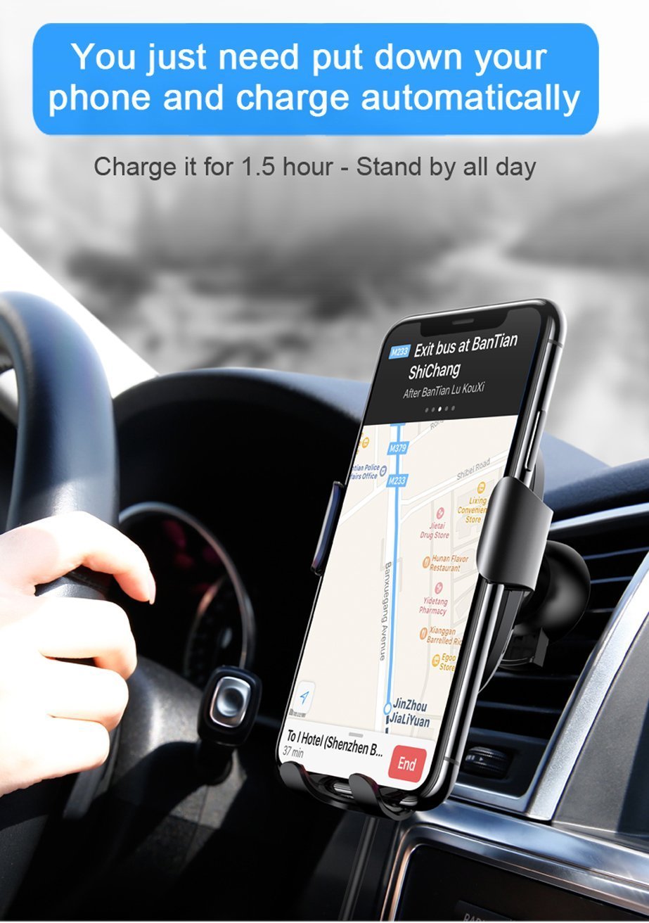 2-IN-1 Car Vent Phone Holder & Wireless Charger