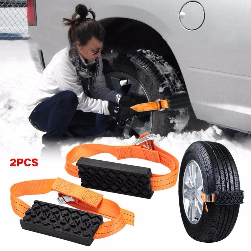 2PCS Anti Skid Tire Block Chains