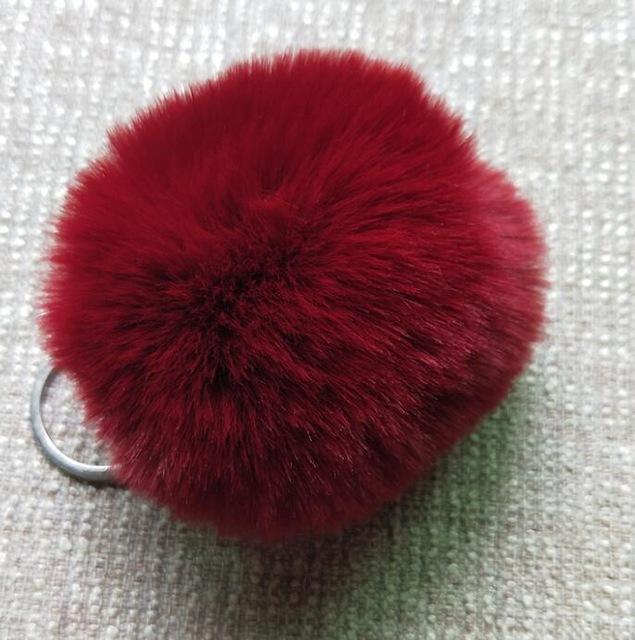 Fluffy Charming Women's Pompom Chain Keyholder