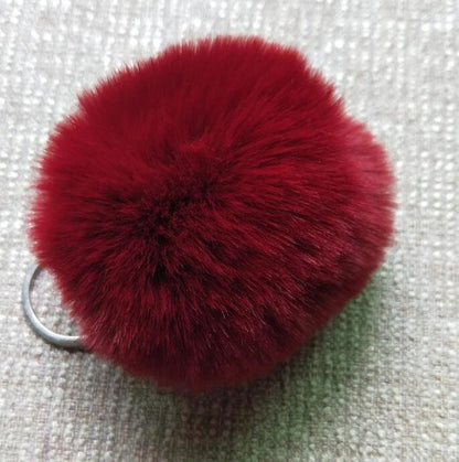 Fluffy Charming Women's Pompom Chain Keyholder