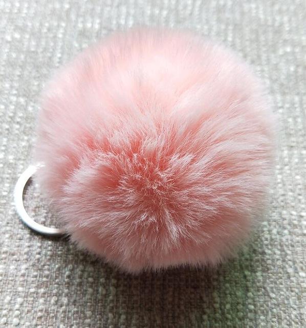 Fluffy Charming Women's Pompom Chain Keyholder