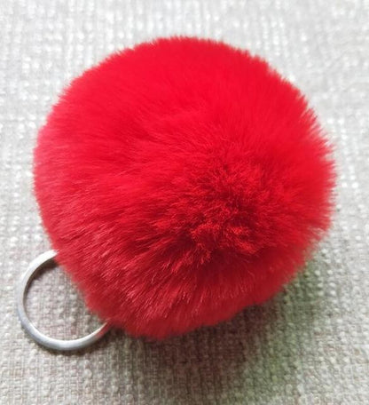 Fluffy Charming Women's Pompom Chain Keyholder