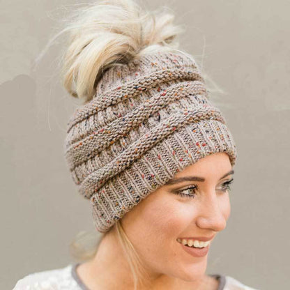 Soft Knit Beanie That's PERFECT for Ponytails & Buns