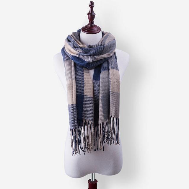 Paris Fashion Warm Plaid Scarf