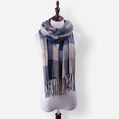 Paris Fashion Warm Plaid Scarf