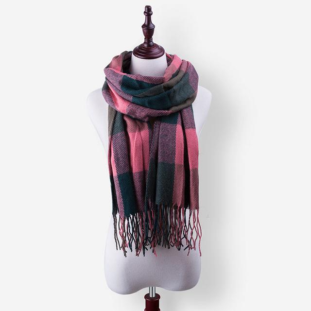 Paris Fashion Warm Plaid Scarf