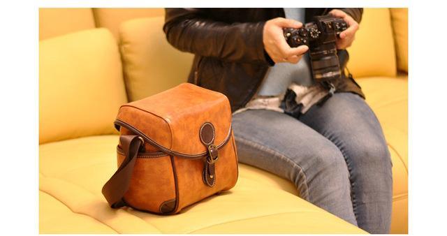 PU Leather Camera Bag