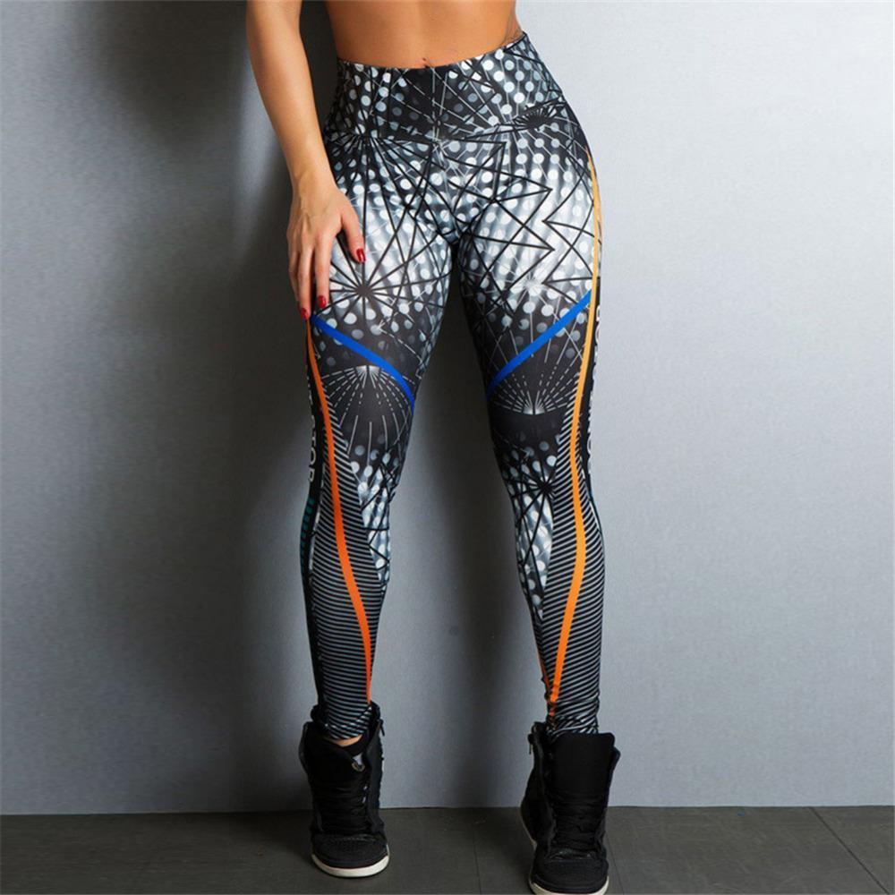 High Waist Leggings Womens Slim Elastic 3D Printed No Limit