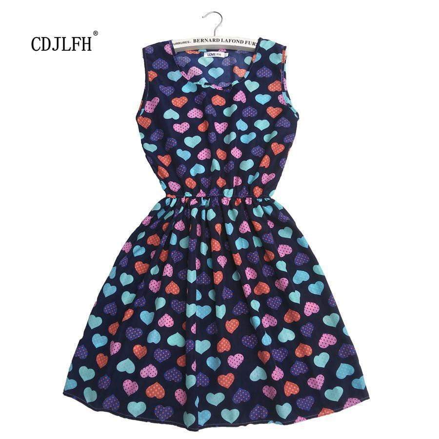 Summer Autumn New Women Vestidos Casual Bohemian Floral Sleeveless Dresses