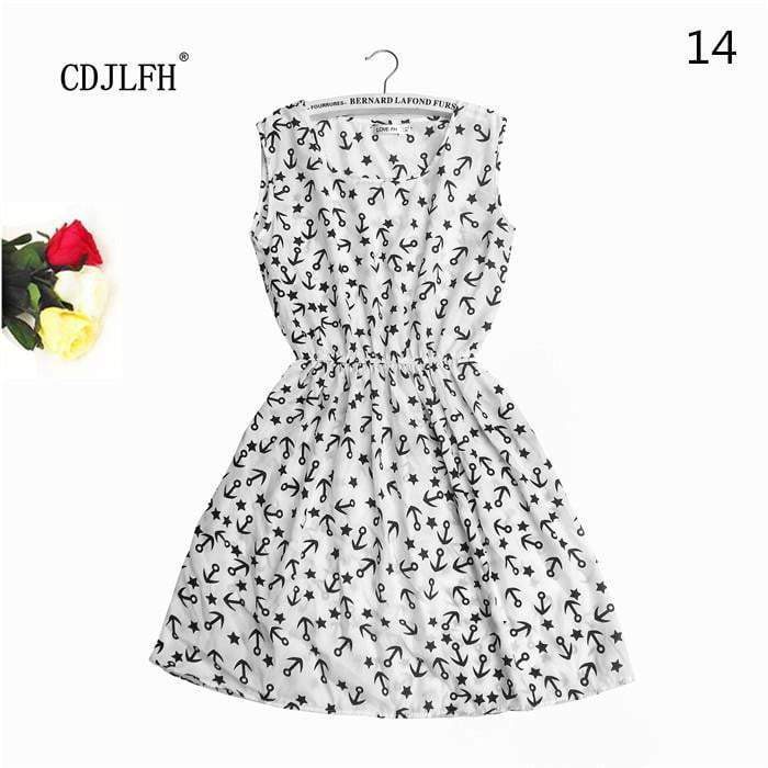Summer Autumn New Women Vestidos Casual Bohemian Floral Sleeveless Dresses