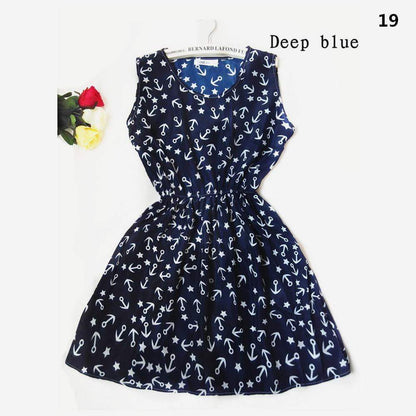Summer Autumn New Women Vestidos Casual Bohemian Floral Sleeveless Dresses