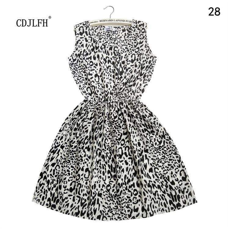 Summer Autumn New Women Vestidos Casual Bohemian Floral Sleeveless Dresses