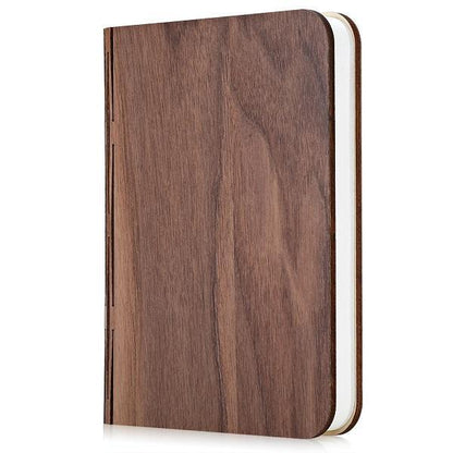 LED Foldable 360 Wooden Book Night Lamp Desk Light USB Rechargeable