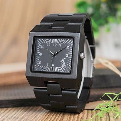 Bamboo Wood Wooden Mens Watch - Rectangle Design
