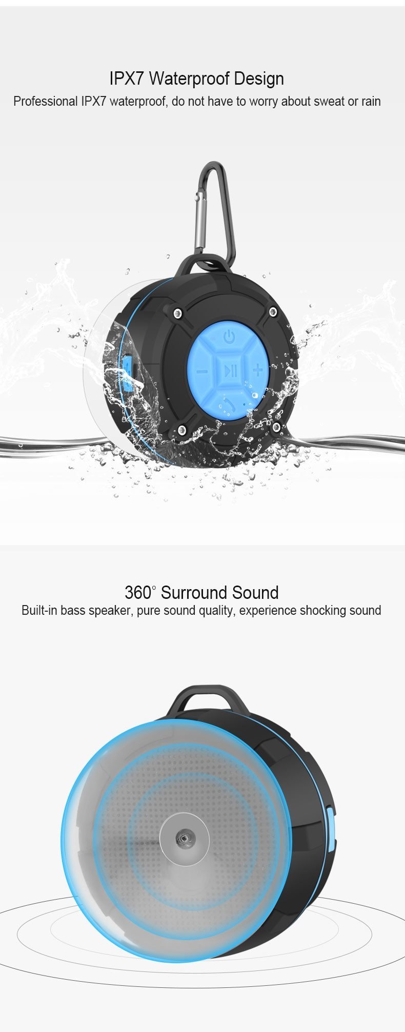 Waterproof Wireless Bluetooth Loudspeaker