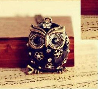 Women Sweater Owl Chain Necklace