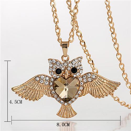 Women Sweater Owl Chain Necklace