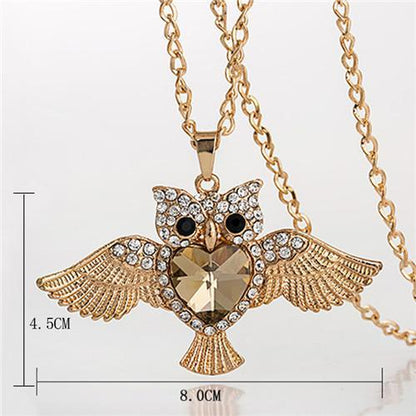 Women Sweater Owl Chain Necklace