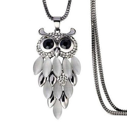 Women Sweater Owl Chain Necklace
