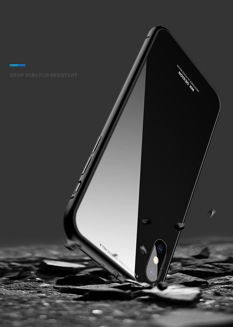 iPhone Magnetic Adsorption Case With Tempered Glass