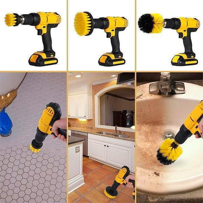 3Pcs Power Scrubber Brush Drill Attachable Set