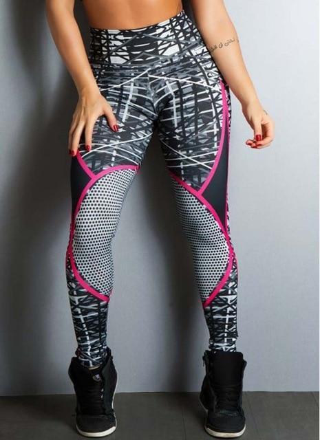 High Waist Leggings Womens Slim Elastic 3D Printed No Limit