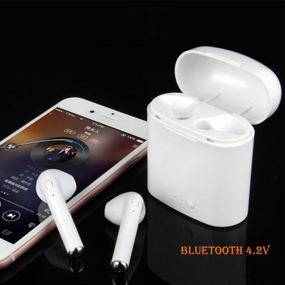 Wireless Headset Bluetooth Earpieces Twin Earphone With Charging Box For All Phones