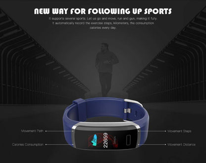 Fitness Tracker With Heart Rate Monitor - Waterproof Smart Wristband With Color Screen