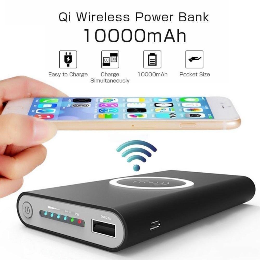 Qi Wireless Power Bank Charger For iPhone and Android