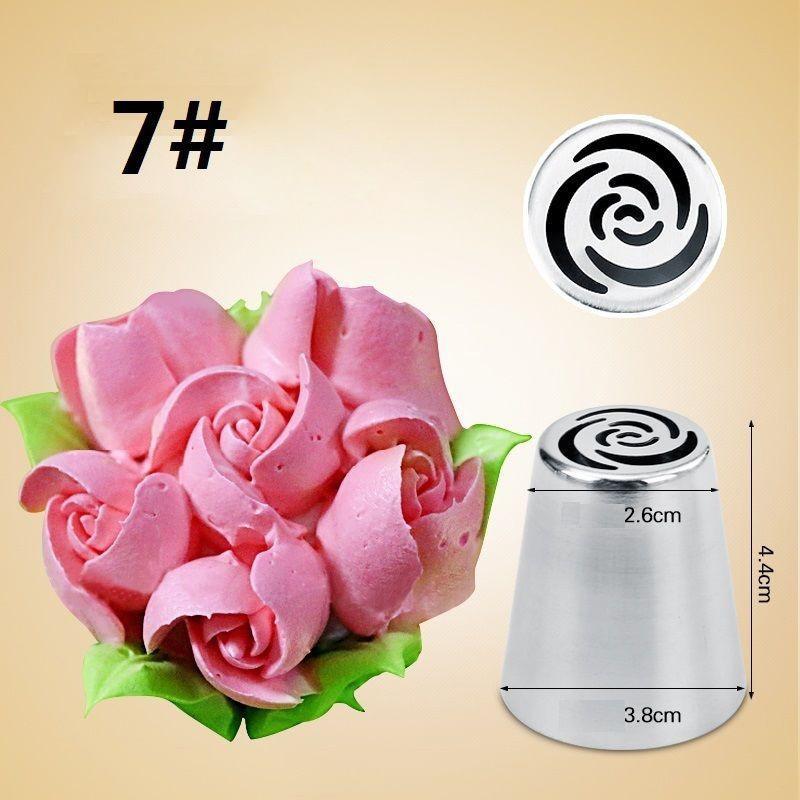 7PCS Russian Tulip Icing Piping Nozzle