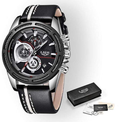 LIGE New Mens Watches Luxury Quartz Watch