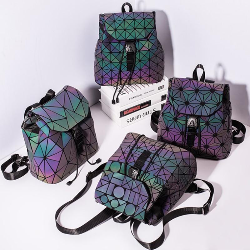 Luminous Geometric Backpack Women Bag Backpack