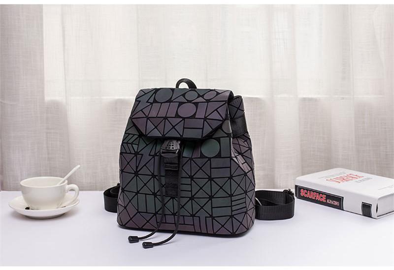 Luminous Geometric Backpack Women Bag Backpack