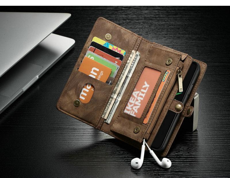 All-In-One Handmade Trifold Leather Removable iPhone Wallet