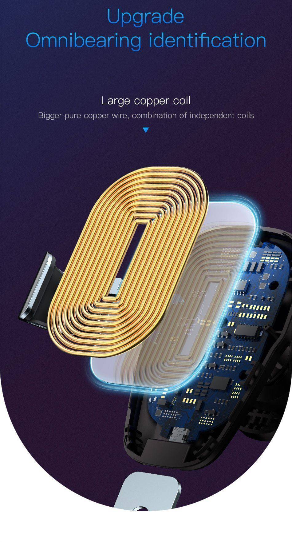 Qi Wireless Gravity Car Charger for iPhone and Samsung