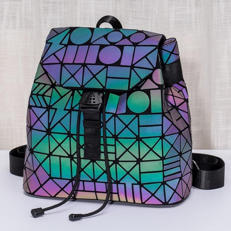 Luminous Geometric Backpack Women Bag Backpack