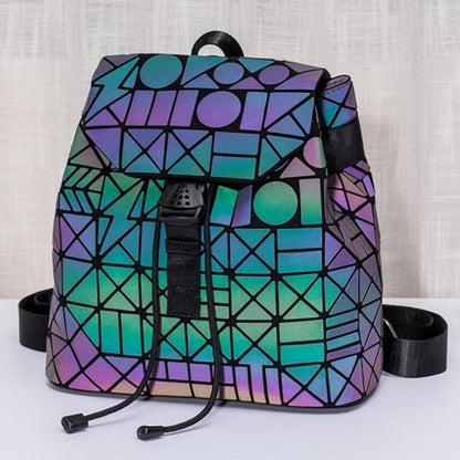 Luminous Geometric Backpack Women Bag Backpack