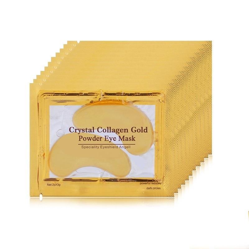 24K 30 Pcs Collagen Gold Eye Mask Golden Crystal Patches 30 pack