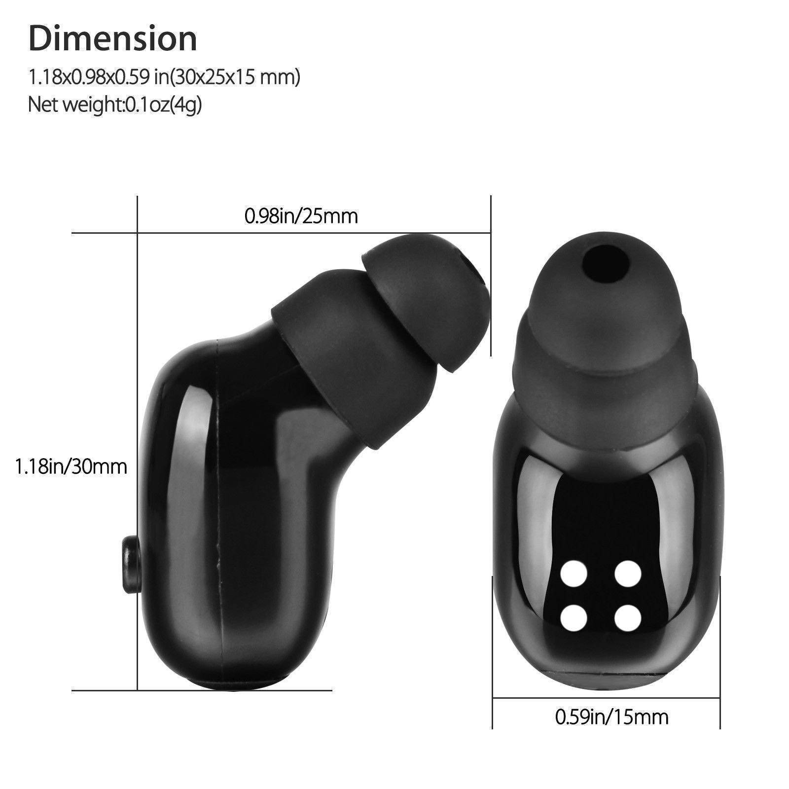 Waterproof Wireless Bluetooth Mini Sports Headphones In-Ear Earbud Earphones Earpiece for iPhone Samsung Android