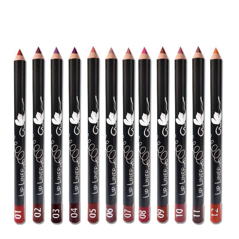 12 Colors Multi-functional Lipliner Pencil