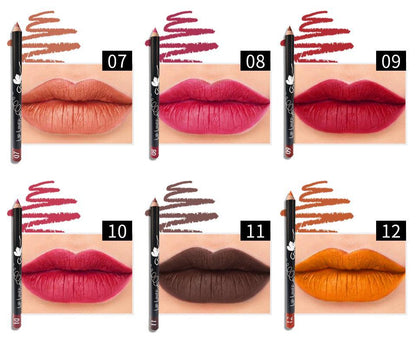 12 Colors Multi-functional Lipliner Pencil