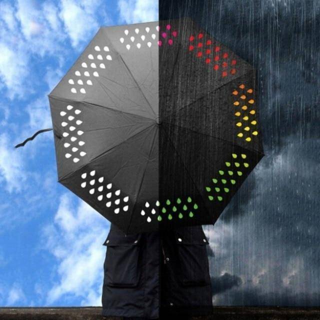 Tri-fold Magical Color Changing Umbrella