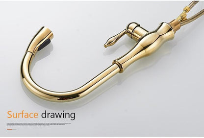 Pull Down Kitchen Faucet with Swivel 360 Degree Single Handle