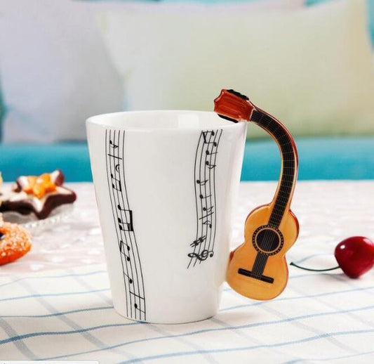 Novelty Guitar Ceramic Mug